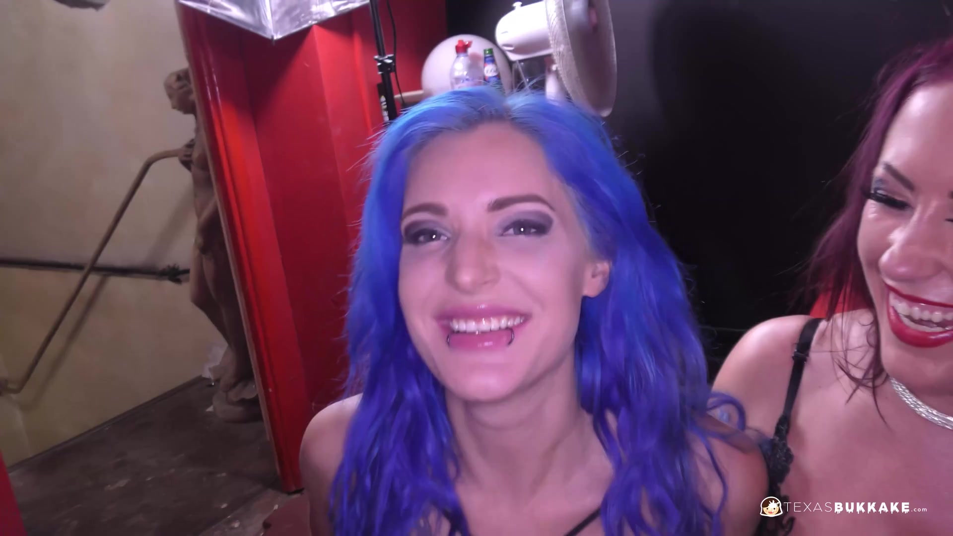 Bukkake party with AlexxaVice and Tyla Moore